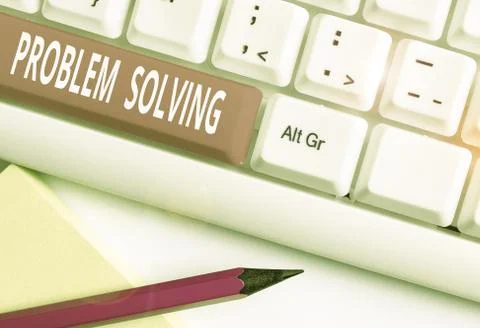 Text sign showing Problem Solving. Conceptual photo process of finding solutions Foto stock