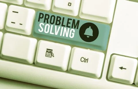 Text sign showing Problem Solving. Conceptual photo process of finding solutions Stock Photos