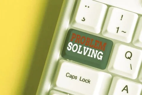 Text sign showing Problem Solving. Conceptual photo process of finding solutions Foto stock