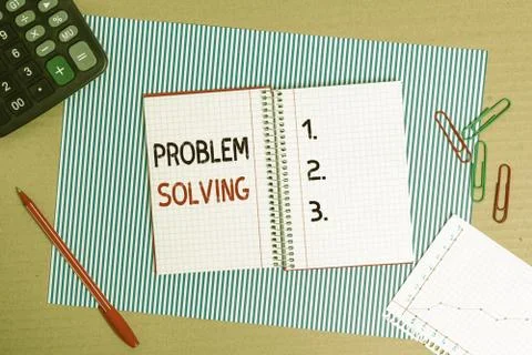 Text sign showing Problem Solving. Conceptual photo process of finding solutions Foto stock