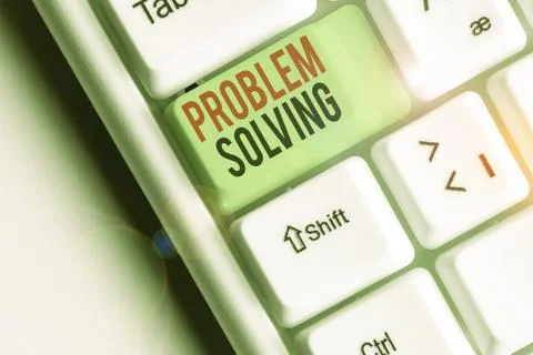 Text sign showing Problem Solving. Conceptual photo process of finding solutions Stock Photos