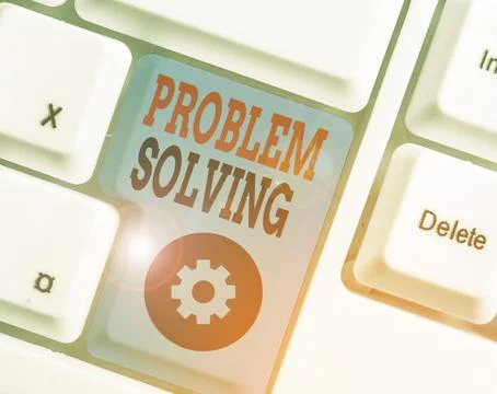 Text sign showing Problem Solving. Conceptual photo process of finding solutions Foto stock