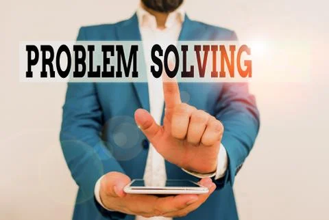 Text sign showing Problem Solving. Conceptual photo process of finding solutions Stock Photos