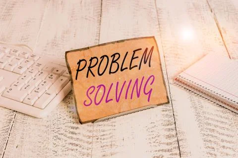 Text sign showing Problem Solving. Conceptual photo to find an answer or means Stock Photos