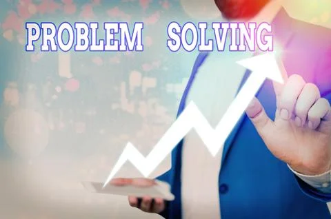Text sign showing Problem Solving. Conceptual photo process of finding solutions Foto stock