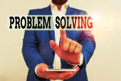 Text sign showing Problem Solving. Conceptual photo process of finding solutions Foto stock