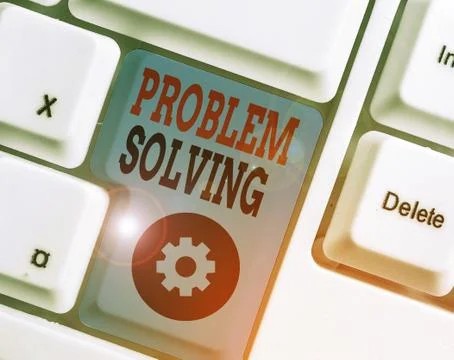 Text sign showing Problem Solving. Conceptual photo process of finding solutions Stock Photos