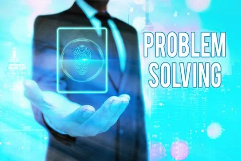 Text sign showing Problem Solving. Conceptual photo having a good capability of Stock Photos