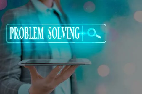 Text sign showing Problem Solving. Conceptual photo process of finding solutions Stock Photos