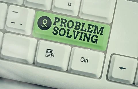 Text sign showing Problem Solving. Conceptual photo process of finding solutions Stock Photos