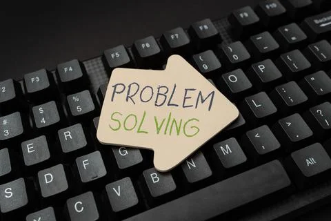 Text sign showing Problem Solving. Conceptual photo process of finding solutions Foto stock