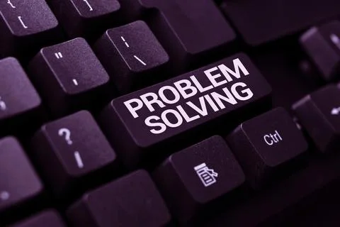 Text sign showing Problem Solving. Internet Concept to find an answer or means Stock Photos