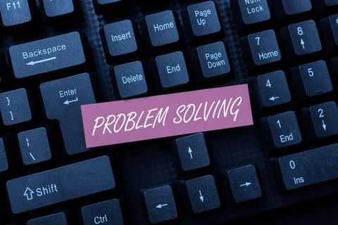 Text sign showing Problem Solving. Word Written on to find an answer or means of Stock Photos