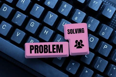 Text sign showing Problem Solving. Word Written on to find an answer or means of Stock Photos