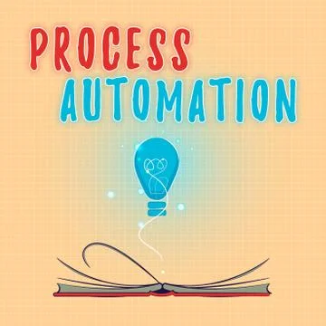 Text sign showing Process Automation. Conceptual photo Transformation 스톡 일러스트