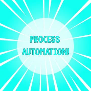 Text sign showing Process Automation. Conceptual photo Transformation Stock Illustration
