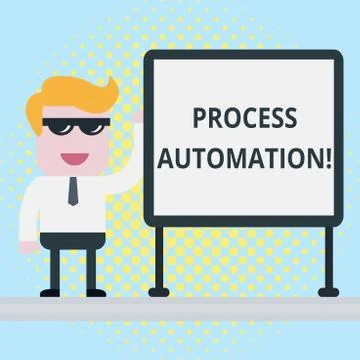 Text sign showing Process Automation. Conceptual photo Transformation 스톡 일러스트