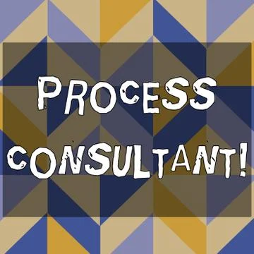 Text sign showing Process Consultant. Conceptual photo someone researching and Stock-Illustration