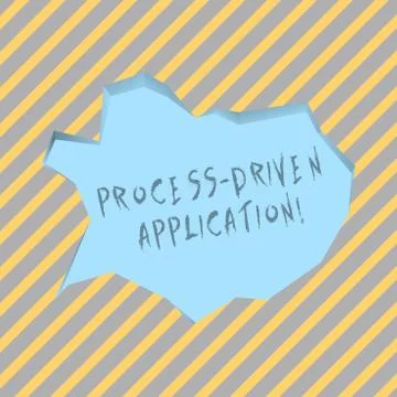 Text sign showing Process Driven Application. Conceptual photo workflow engin Stock Illustration