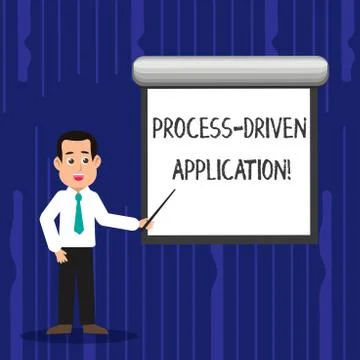 Text sign showing Process Driven Application. Conceptual photo workflow engin Stock Illustration