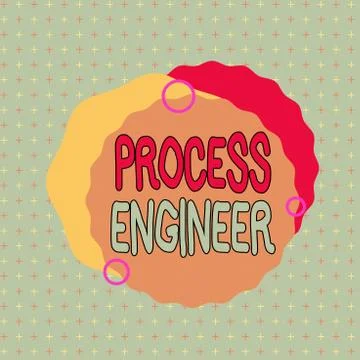 Text sign showing Process Engineer. Conceptual photo responsible for developing Illustrazione stock