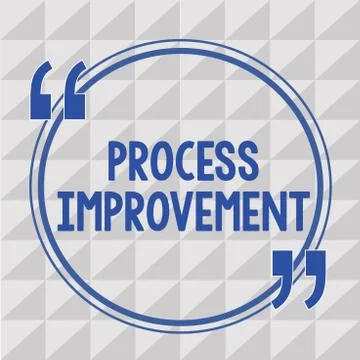 Text sign showing Process Improvement. Conceptual photo Optimization Meet New Stock Illustration