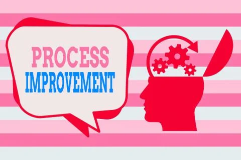 Text sign showing Process Improvement. Conceptual photo task of identifying upon 스톡 일러스트
