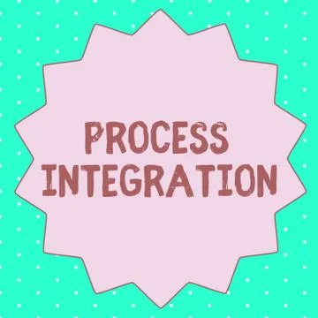 Text sign showing Process Integration. Conceptual photo Connectivity of Systems Stock Illustration