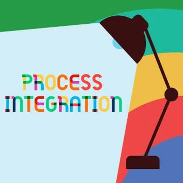Text sign showing Process Integration. Conceptual photo Connectivity of Systems Stock Illustration