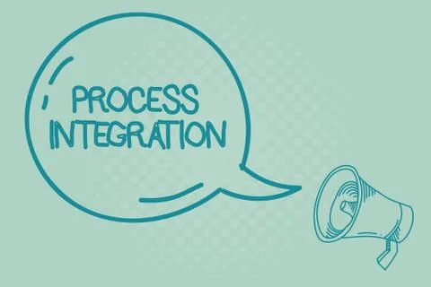 Text sign showing Process Integration. Conceptual photo Connectivity of Systems Stock Illustration