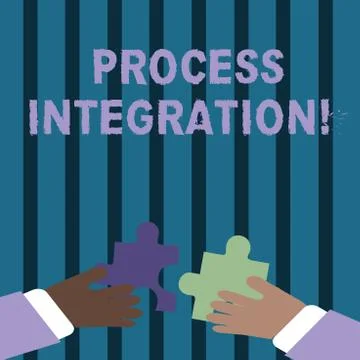 Text sign showing Process Integration. Conceptual photo sharing of data and Stock Illustration