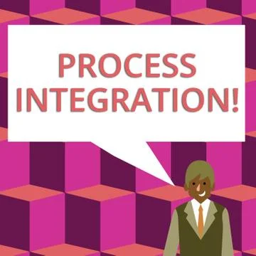 Text sign showing Process Integration. Conceptual photo sharing of data and Stock Illustration