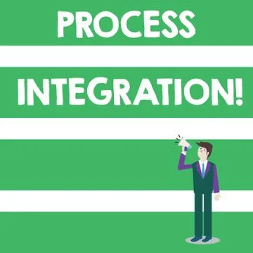 Text sign showing Process Integration. Conceptual photo sharing of data and Stockillustratie