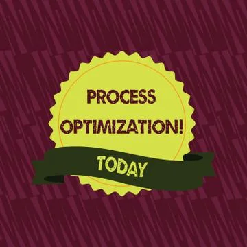 Text sign showing Process Optimization. Conceptual photo improves the processes イラスト素材