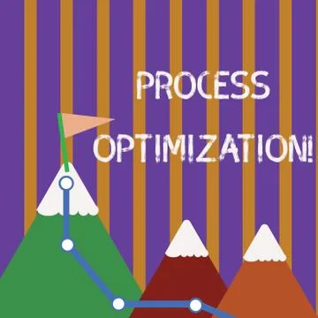 Text sign showing Process Optimization. Conceptual photo improves the processes 库存插图