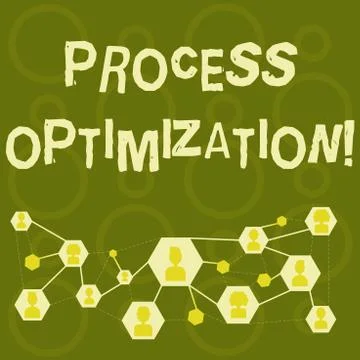 Text sign showing Process Optimization. Conceptual photo improves the processes Stock Illustration