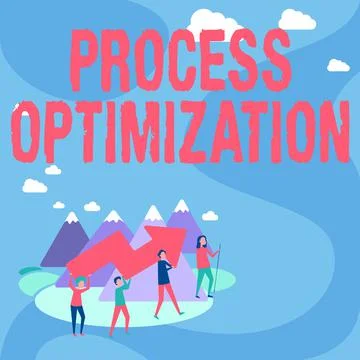 Text sign showing Process Optimization. Business idea Improve Organizations イラスト素材