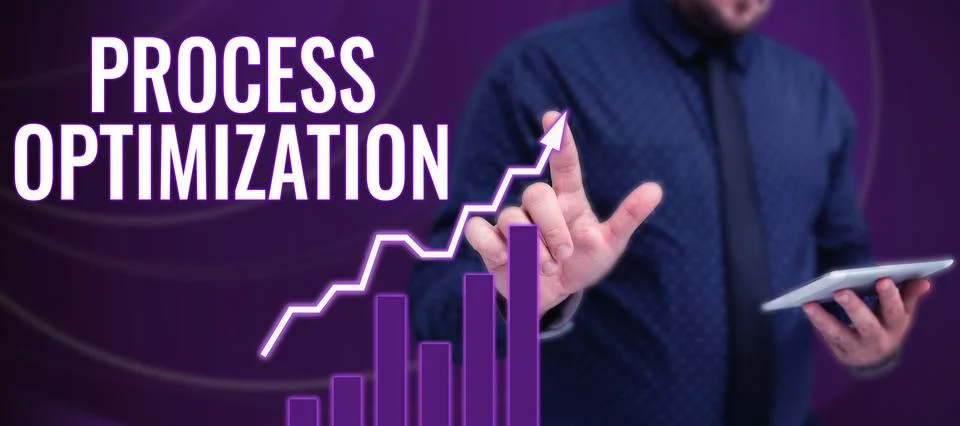Text sign showing Process Optimization. Word for Improve Organizations Stock Photos