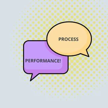 Text sign showing Process Perforanalysisce. Conceptual photo Measures Process Illustrazione stock