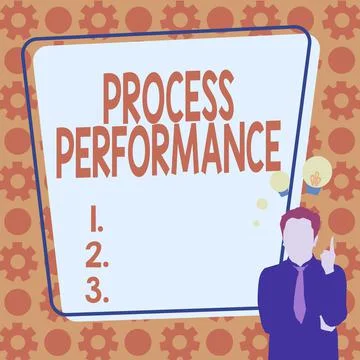 Text sign showing Process Performance. Business idea Measures Process Stock-Illustration