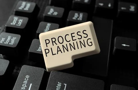 Text sign showing Process Planning. Internet Concept the development of goals 스톡 사진