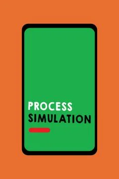 Text sign showing Process Simulation. Conceptual photo Technical Representati Stock Illustration