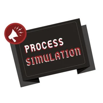 Text sign showing Process Simulation. Conceptual photo Technical Representation Stock Illustration