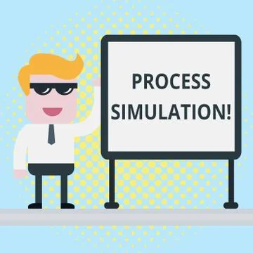 Text sign showing Process Simulation. Conceptual photo Technical Representation Stock Illustration