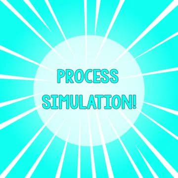 Text sign showing Process Simulation. Conceptual photo Technical Representation Stock Illustration