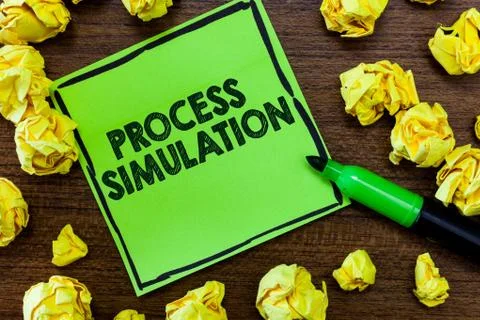 Text sign showing Process Simulation. Conceptual photo Technical Representation Stock Photos