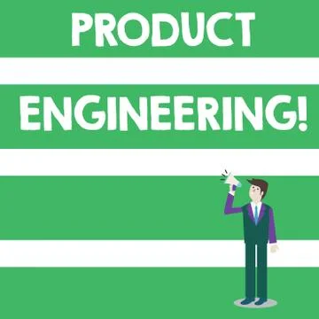 Text sign showing Product Engineering. Conceptual photo process of designing and Stock Illustration