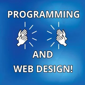 Text sign showing Programming And Web Design. Conceptual photo Website イラスト素材