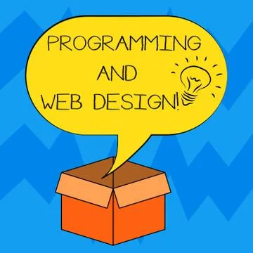 Text sign showing Programming And Web Design. Conceptual photo Website Stockillustratie