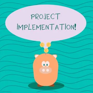 Text sign showing Project Implementation. Conceptual photo phase where visions イラスト素材